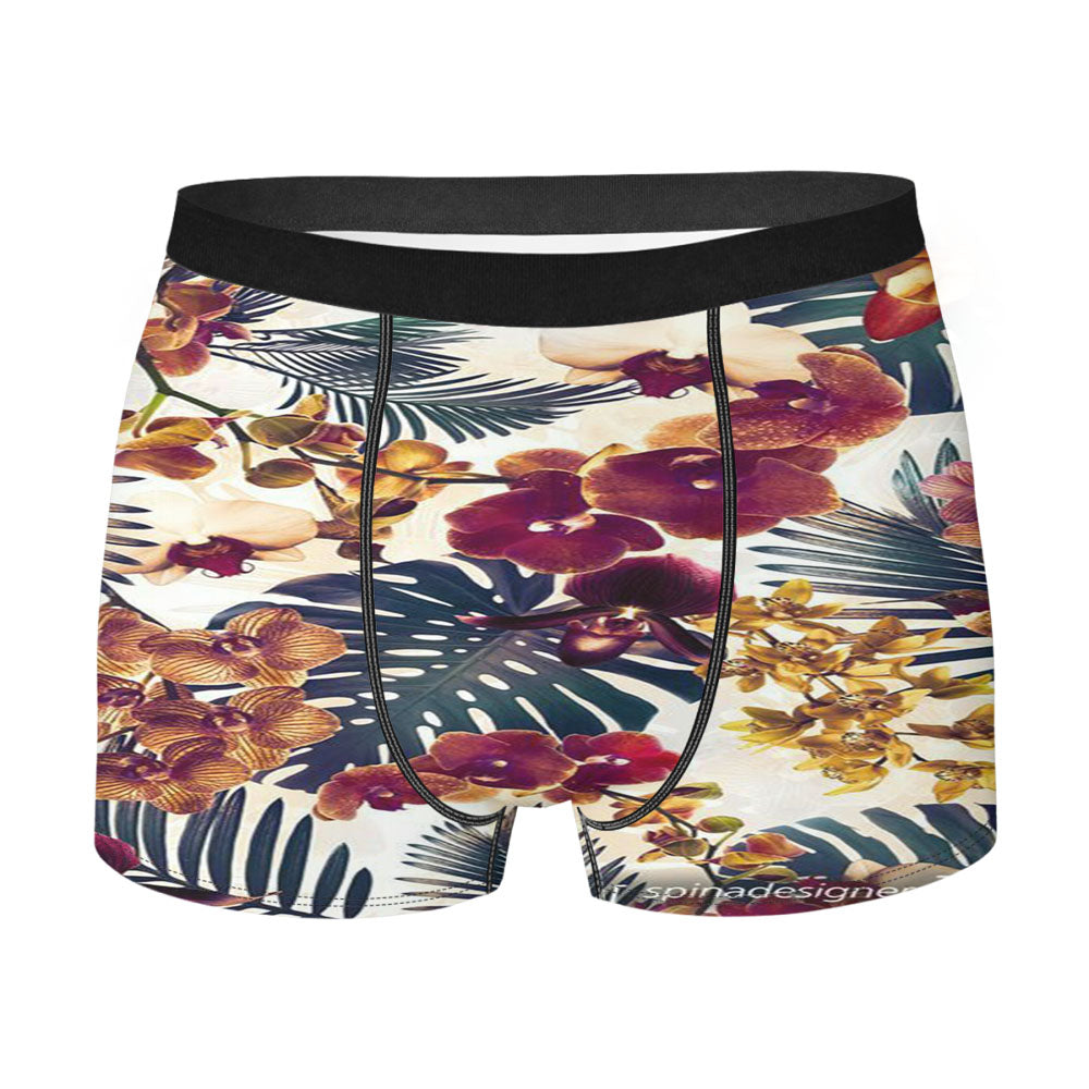 Flower And Rose Watercolour Men's Boxer Briefs