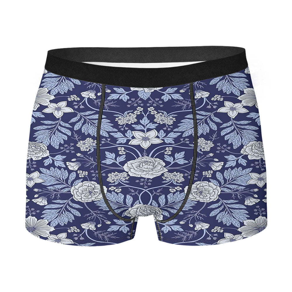 Flower Batik Men's Boxer Briefs
