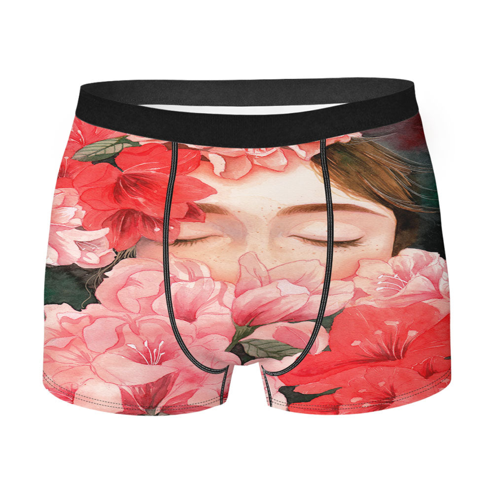 Flower Crown Girl Men's Boxer Briefs