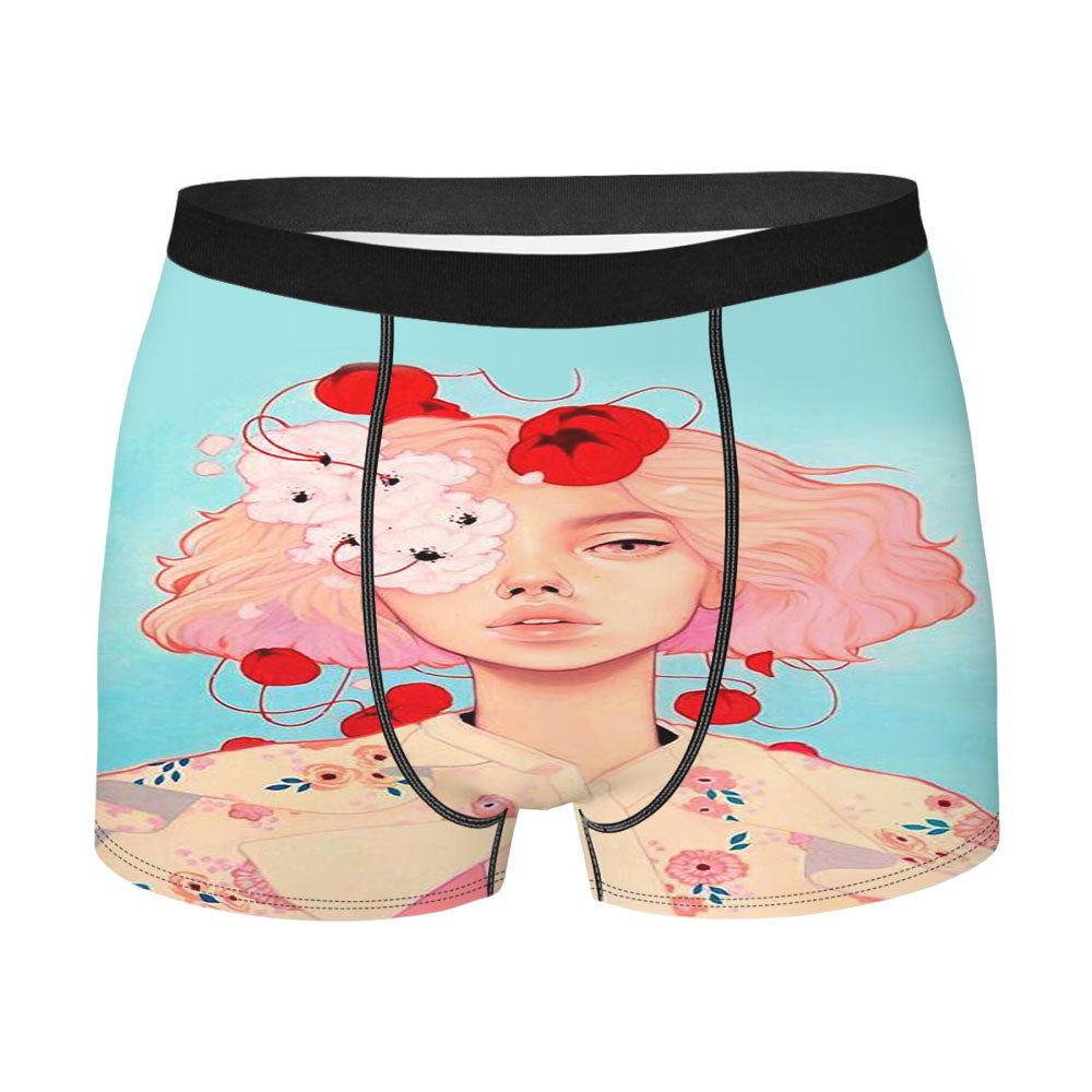 Flower Fruit Girl Men's Boxer Briefs