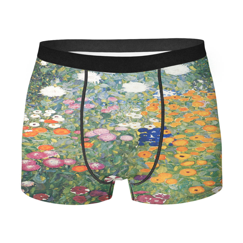 Flower Garden Gustav Klimt Art Men's Boxer Briefs