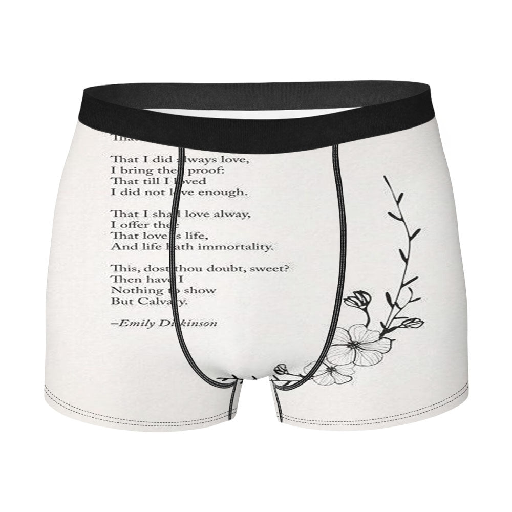 Flower Poem Men's Boxer Briefs