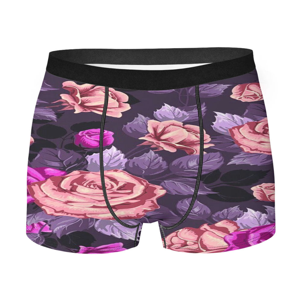 Flower Purple Men's Boxer Briefs