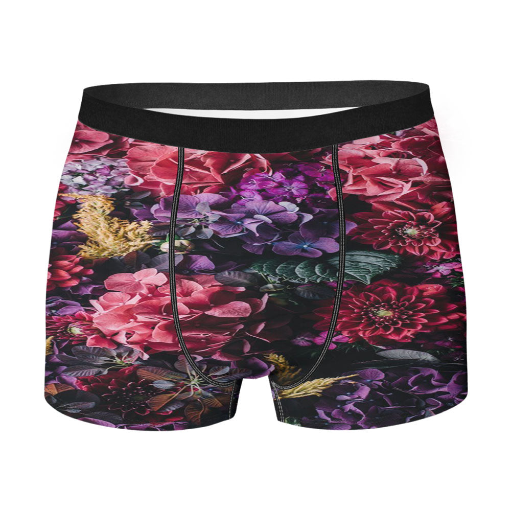 Flower Purple Pink Men's Boxer Briefs