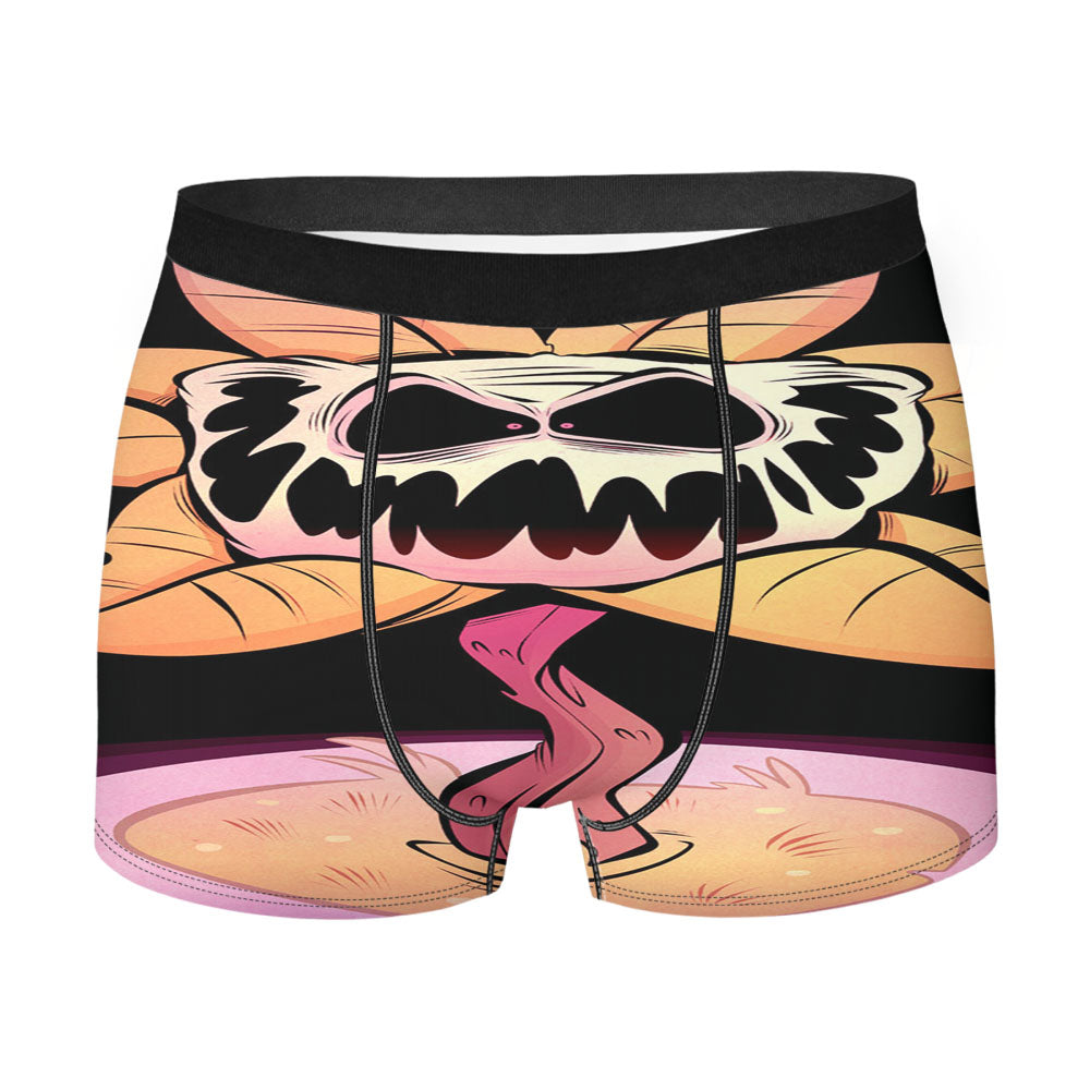 Flower Skull Zombie Men's Boxer Briefs