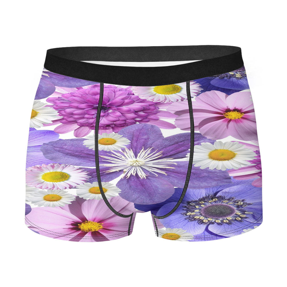 Flowers Pattern Men's Boxer Briefs