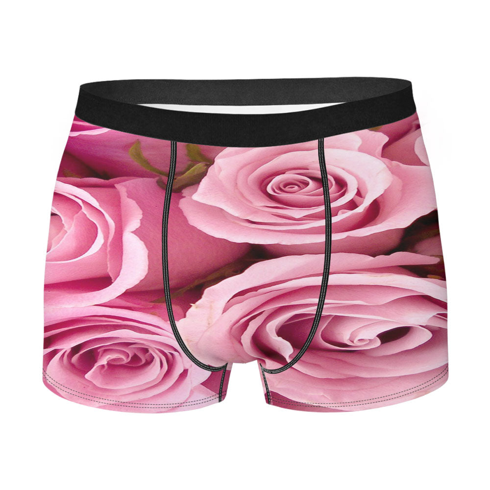 Flowers Pink Men's Boxer Briefs