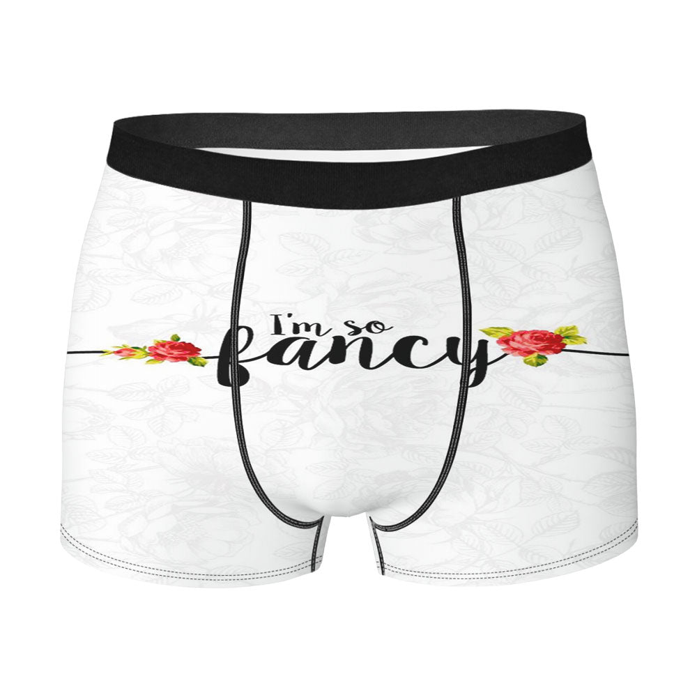 Flowers Sketch Fancy Men's Boxer Briefs