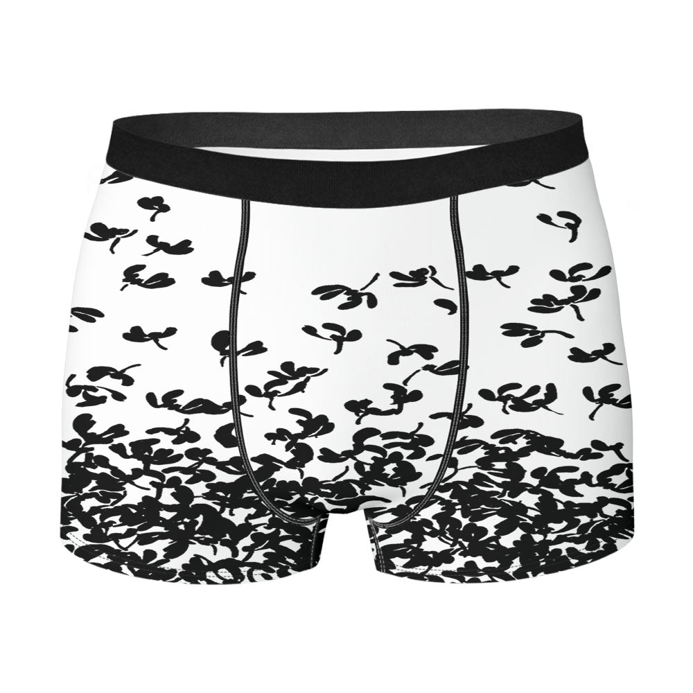 Flying Black Flower Men's Boxer Briefs