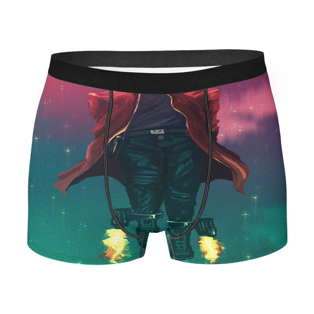 Flying Star Lord Jet In Shoes Men's Boxer Briefs
