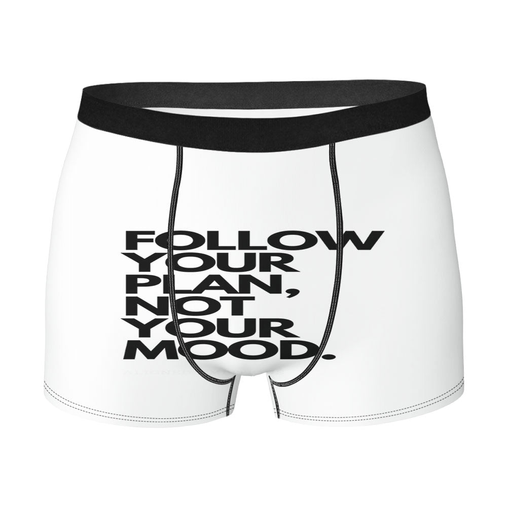 Follow Your Plan, Not Your Mood Men's Boxer Briefs
