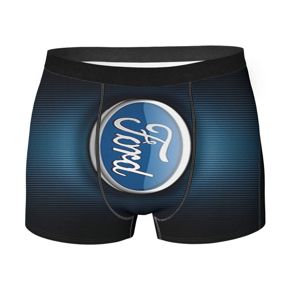 Ford Logo Blue Stripe Men's Boxer Briefs