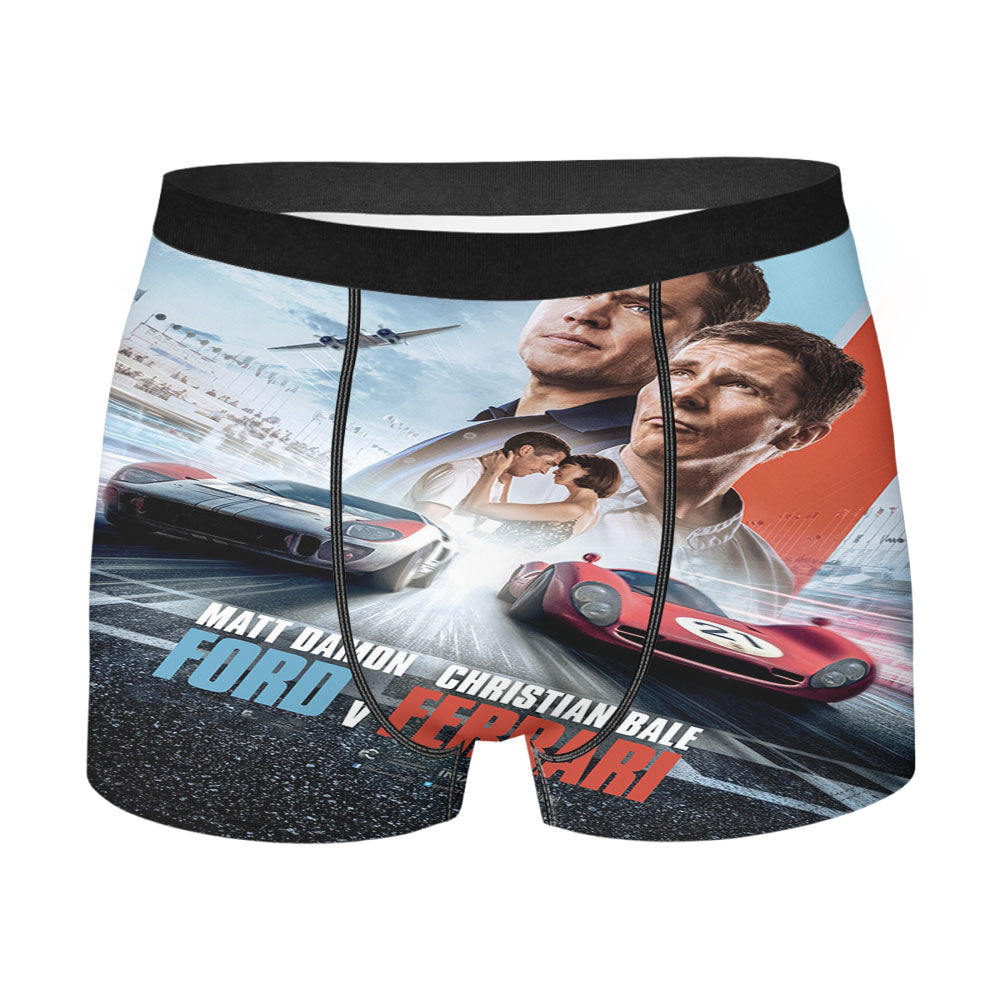 Ford Vs Ferrari Race Car Movie Poster Men's Boxer Briefs