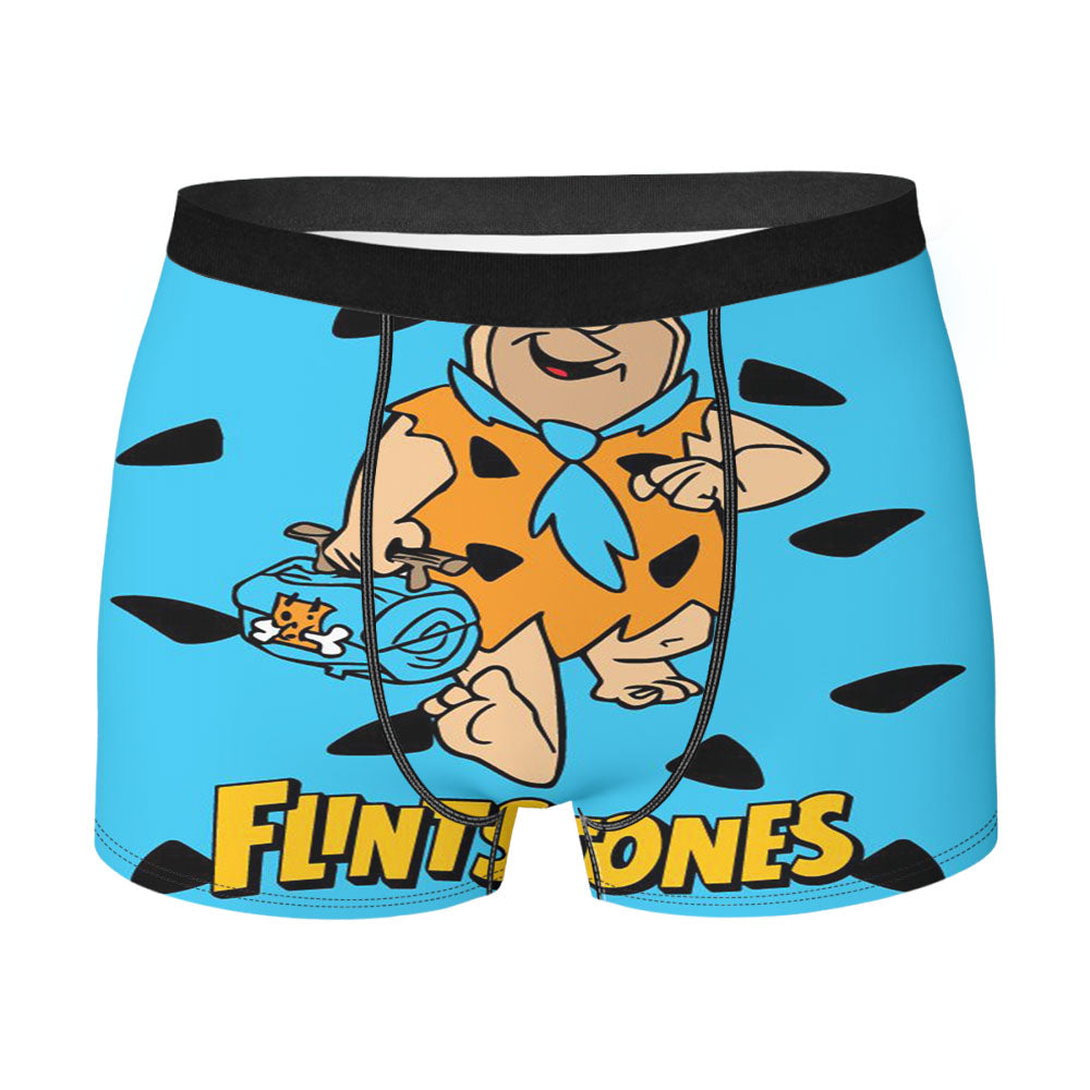 Fred Flintstone Pattern Men's Boxer Briefs