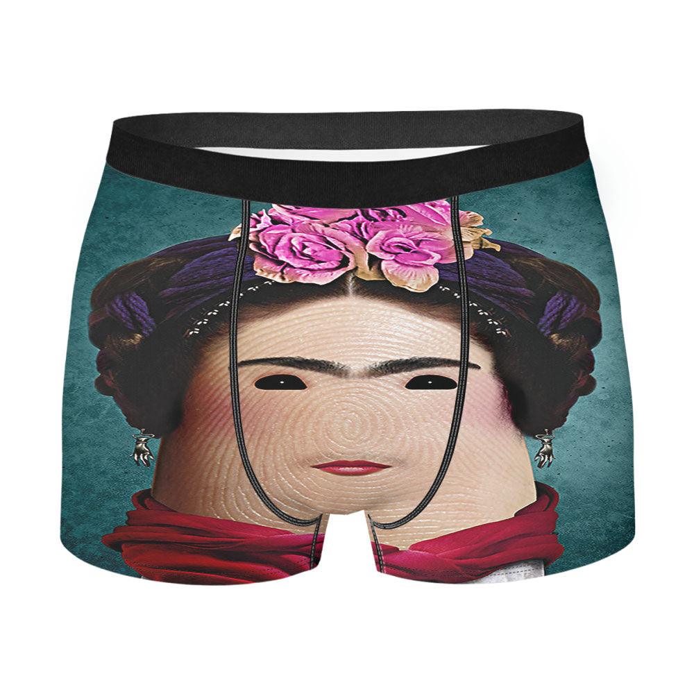 Frida Kahlo Finger Art Men's Boxer Briefs