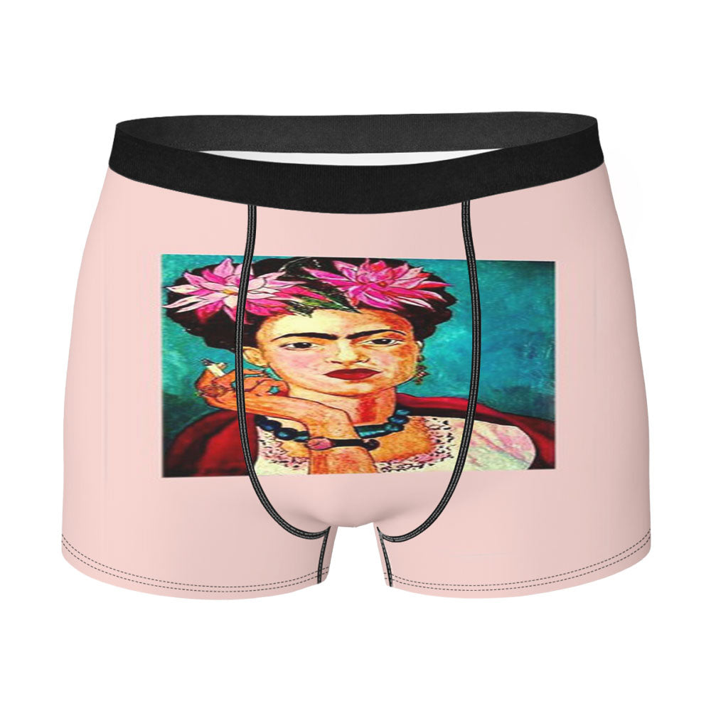 Frida Kahlo Hand Drawn Quote Men's Boxer Briefs