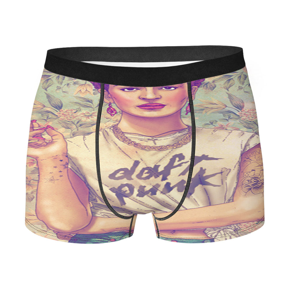 Frida Kahlo Vintage Floral Men's Boxer Briefs
