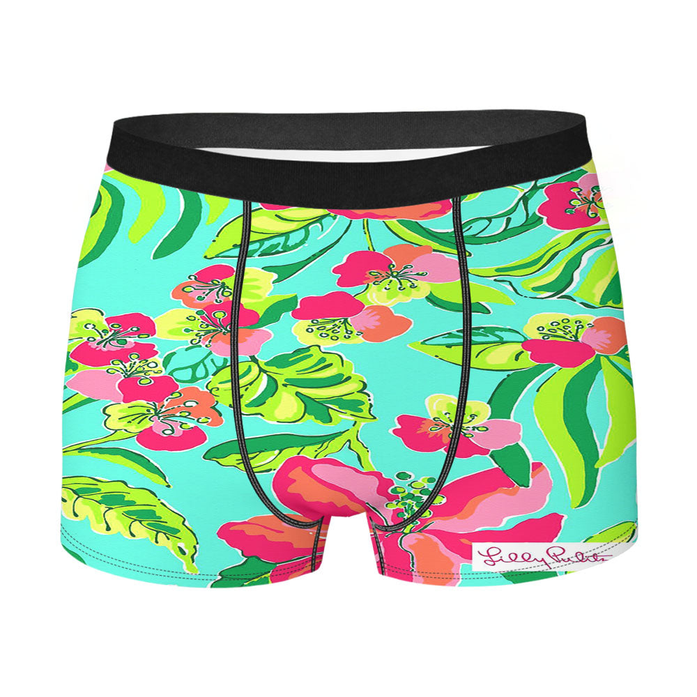 Fritillaria Imperialis Flowers Pattern Lilly Pulitzer Men's Boxer Briefs