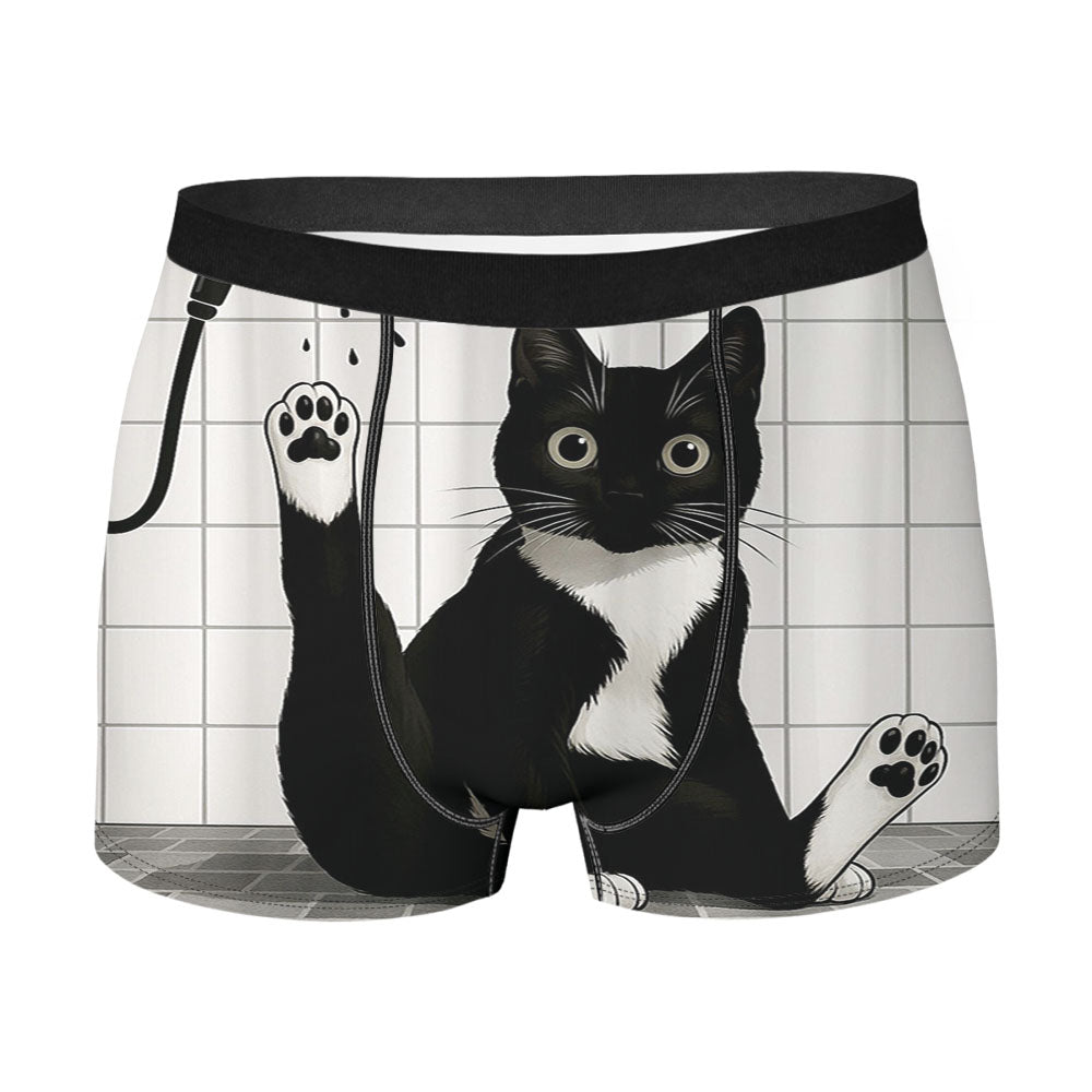 Funny Black Cat Men's Boxer Briefs