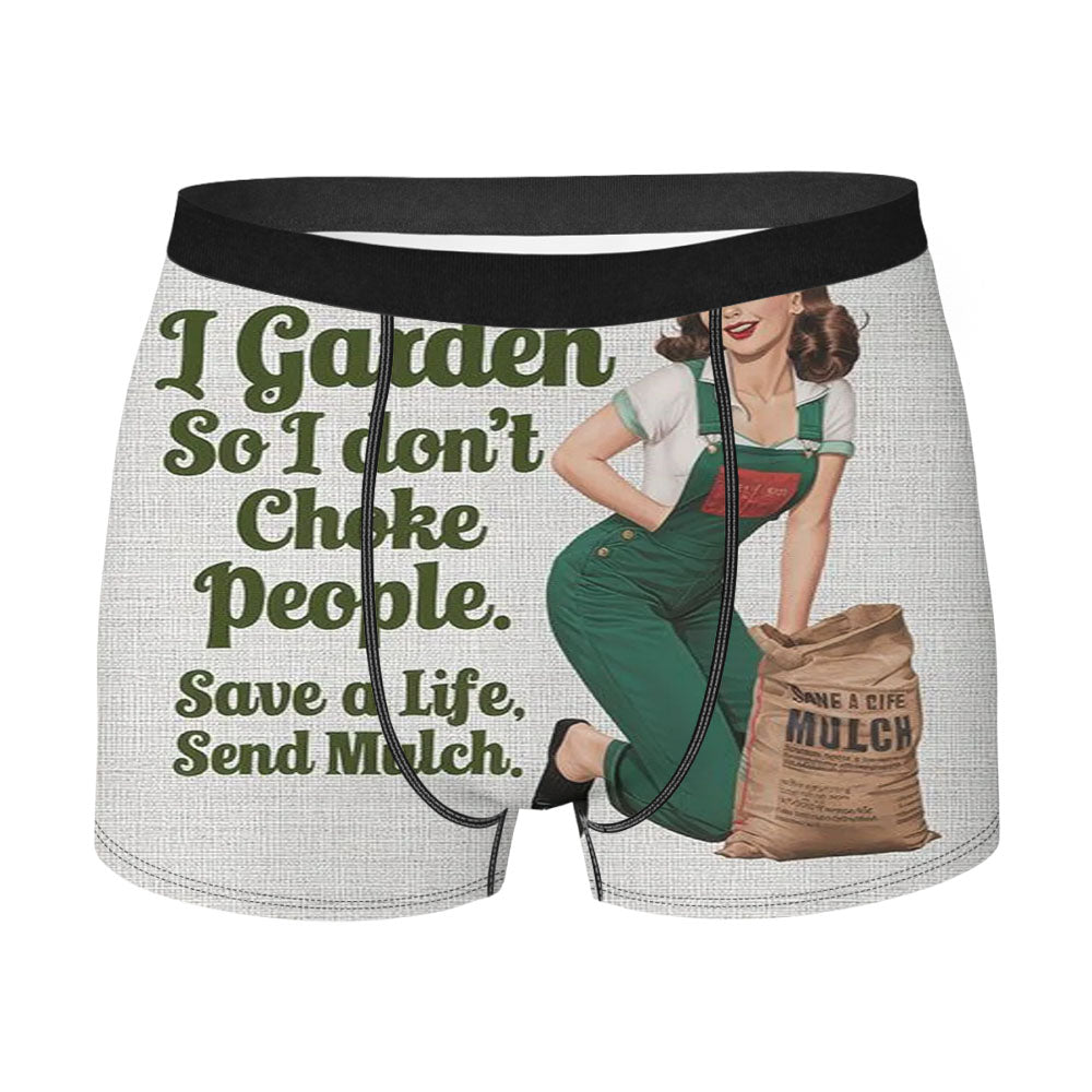 Funny Gardening Men's Boxer Briefs