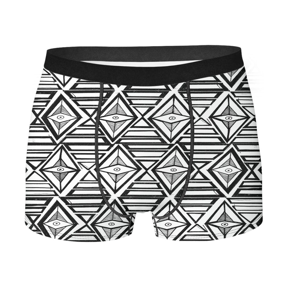 Geometric Aztec Eye Tribal Men's Boxer Briefs