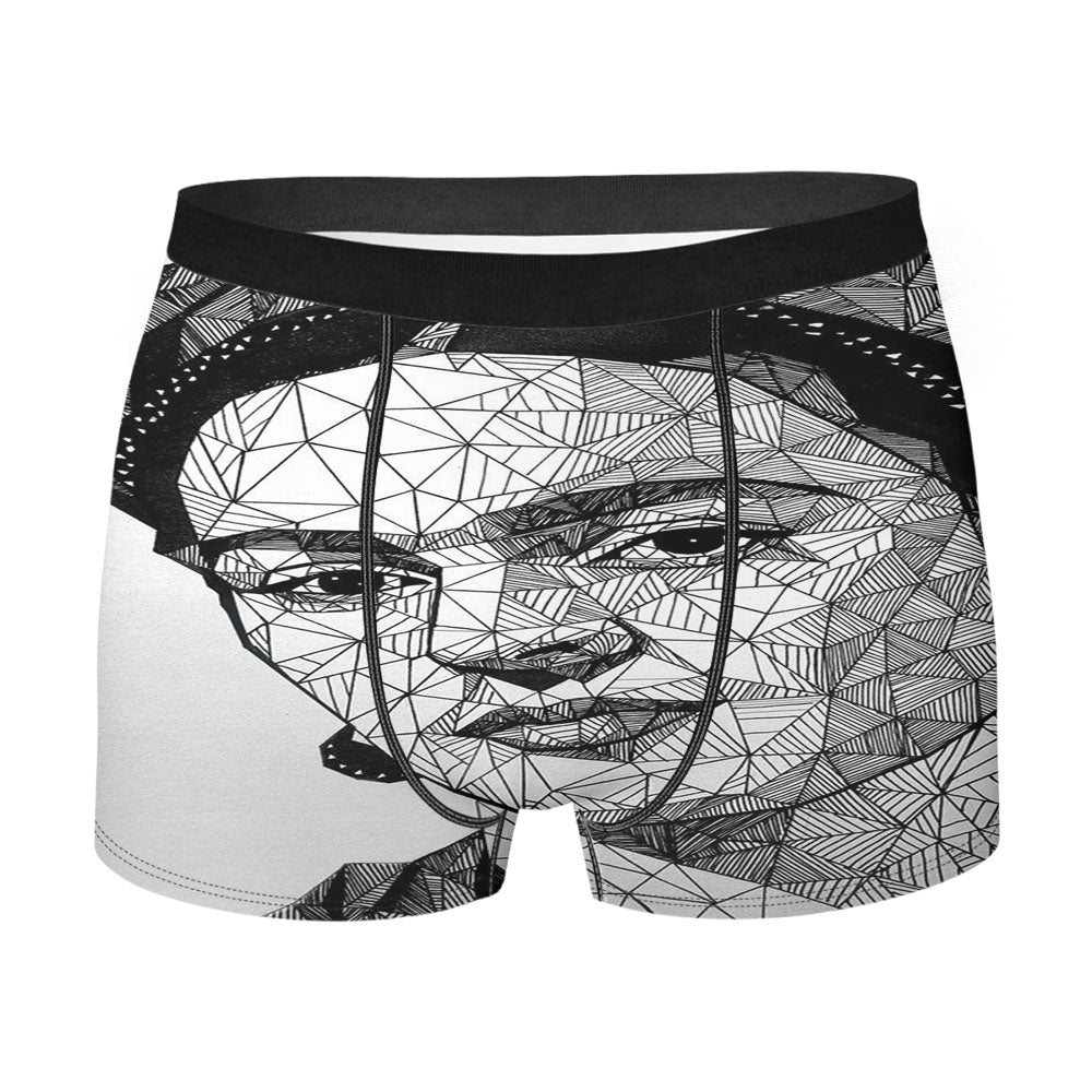 Geometric Frida Kahlo Men's Boxer Briefs