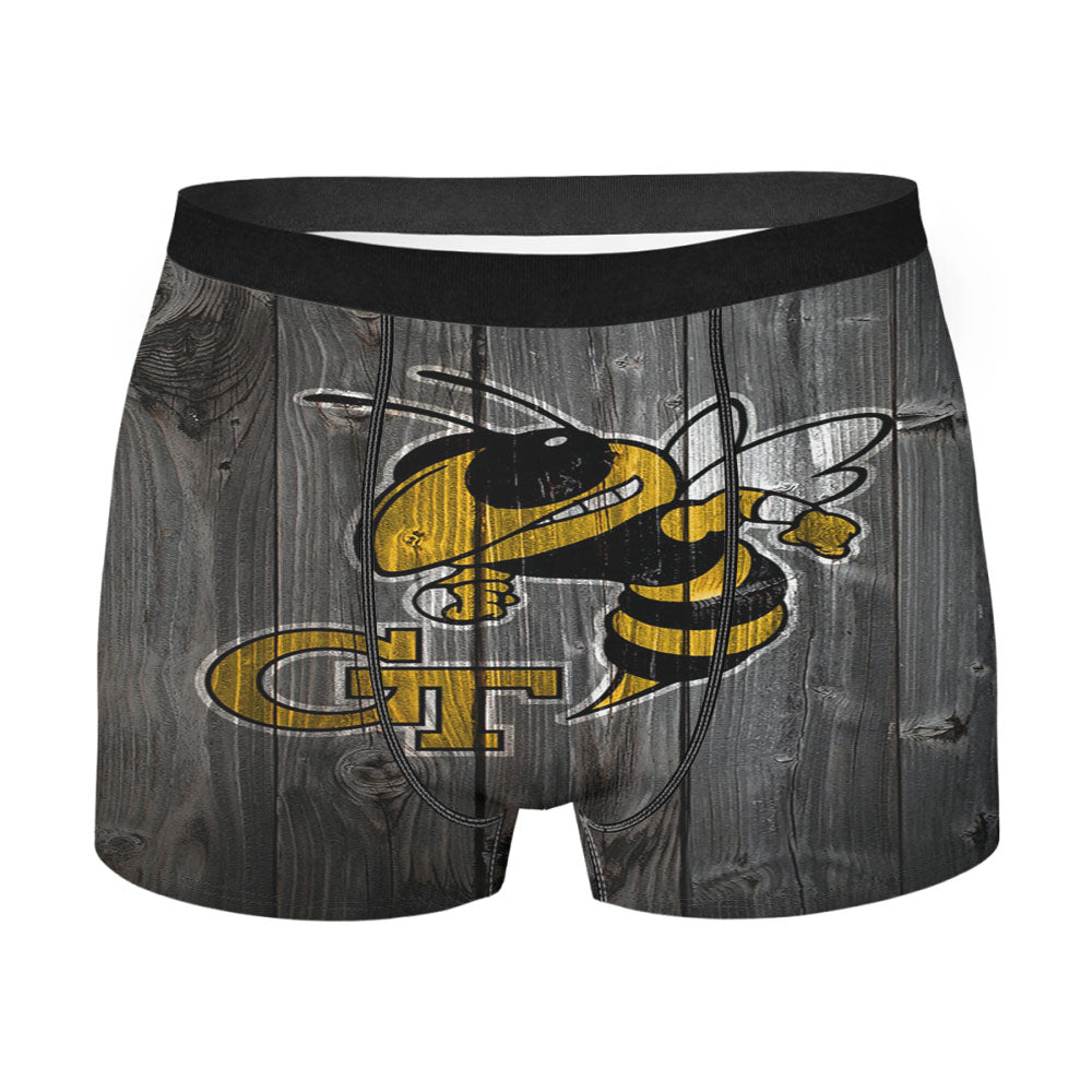 Georgia Tech University Wood Wallpaper Men's Boxer Briefs