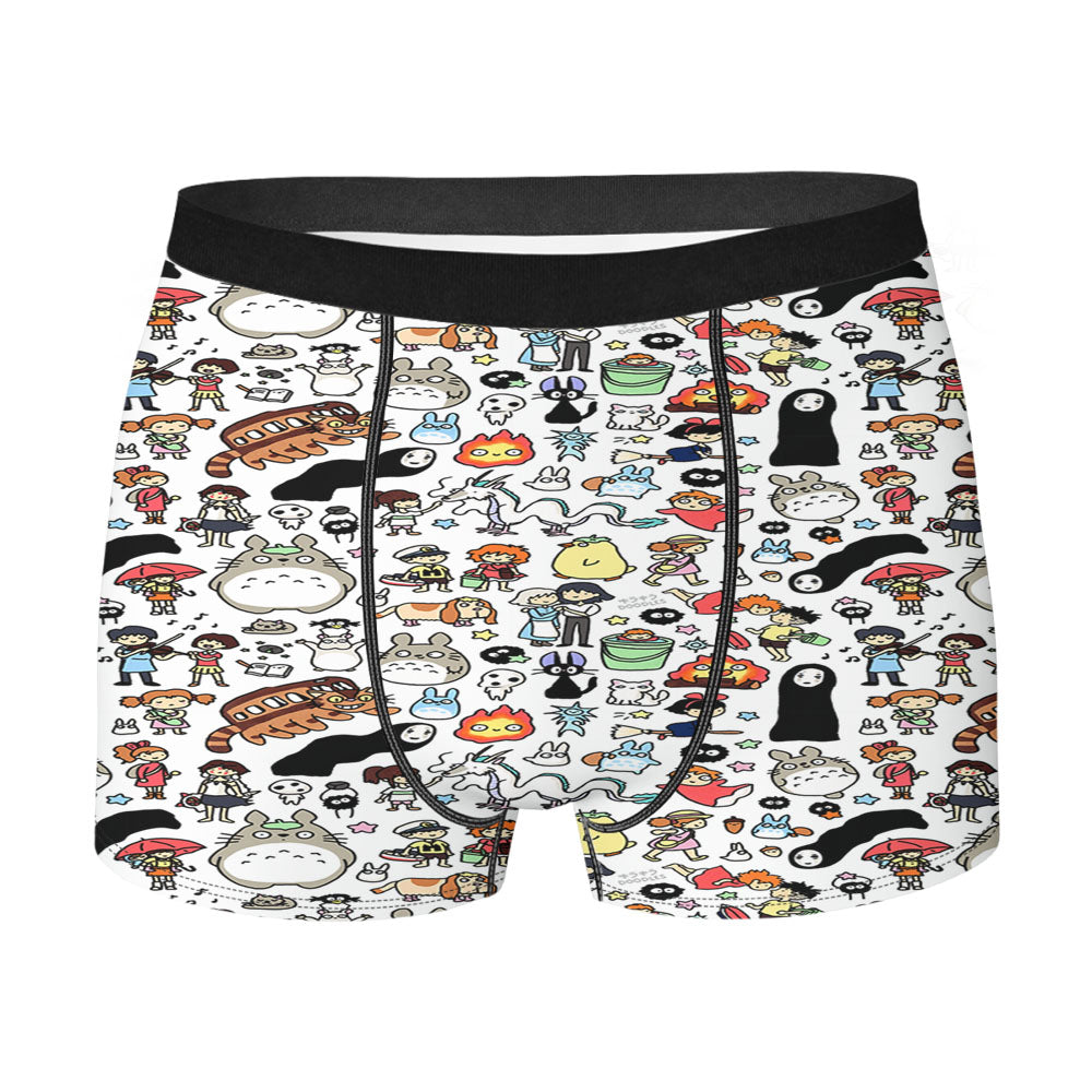 Ghibli Pattern Men's Boxer Briefs