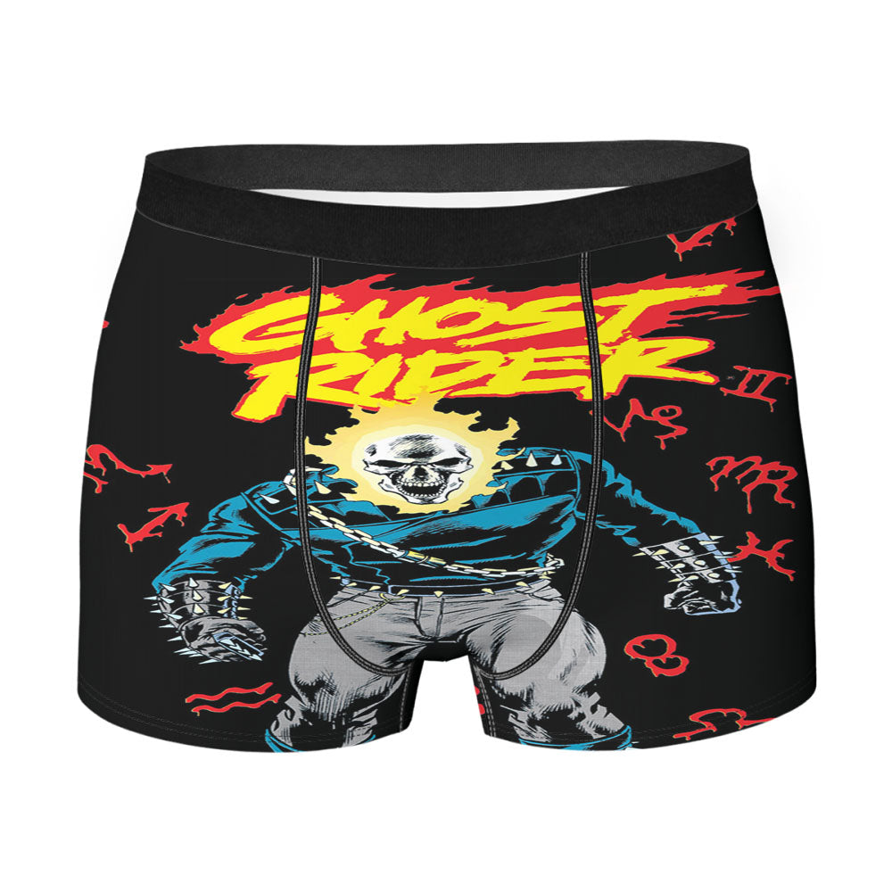 Ghot Rider Pattern Men's Boxer Briefs