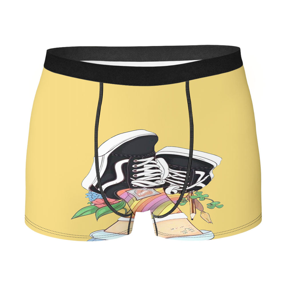 Girls Feet Canvas Vans Shoes Cute Cartoon Men's Boxer Briefs