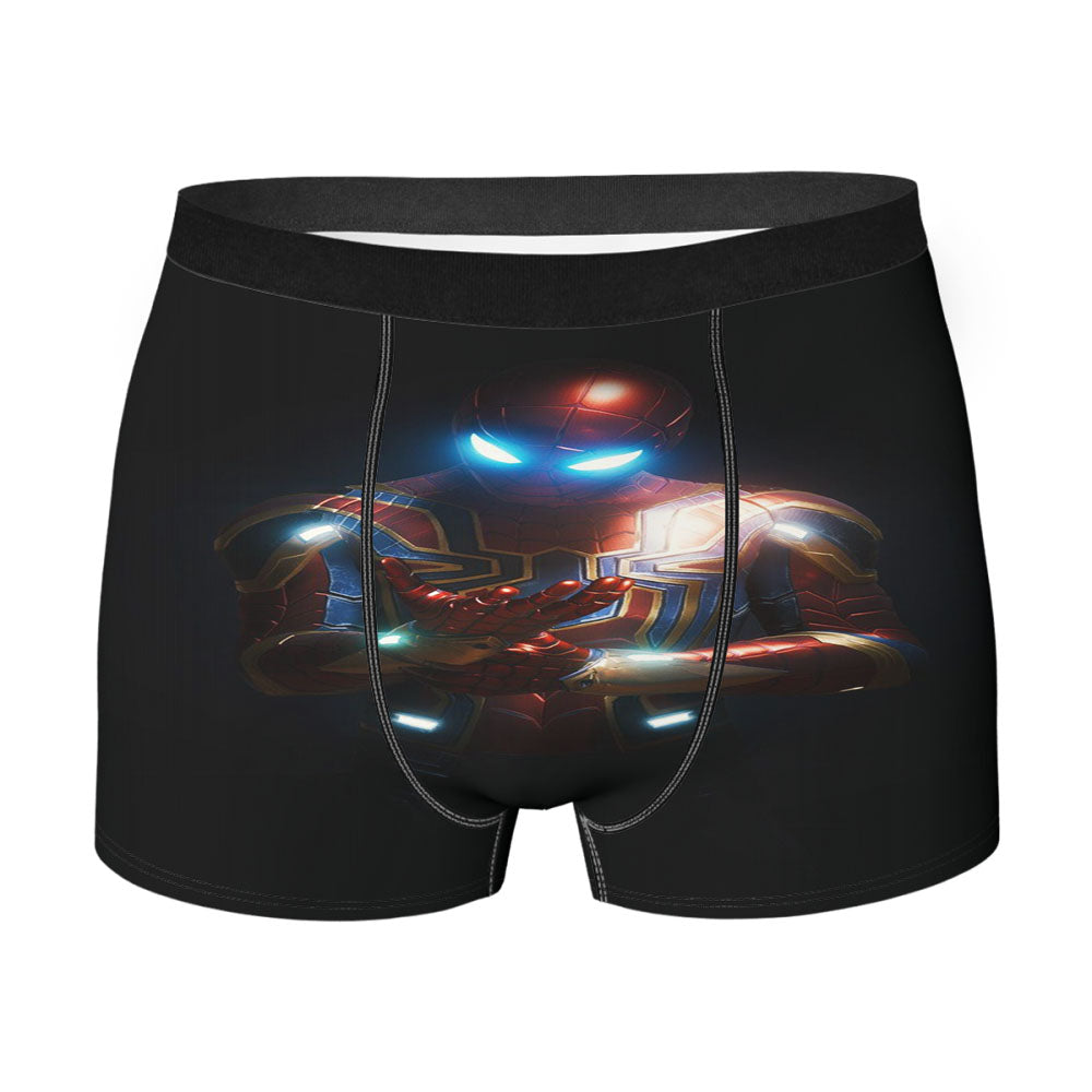 Glowing Iron Spider Man Costume Men's Boxer Briefs