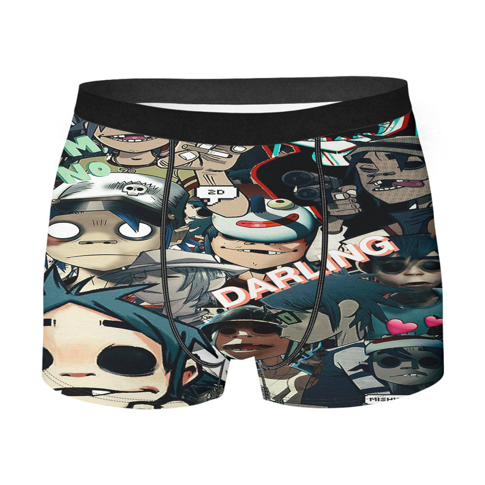 Gorillaz Pattern Face Men's Boxer Briefs