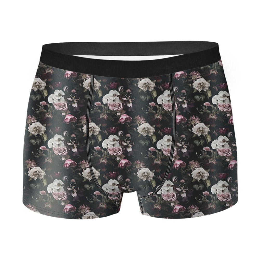 Gothic Floral Men's Boxer Briefs