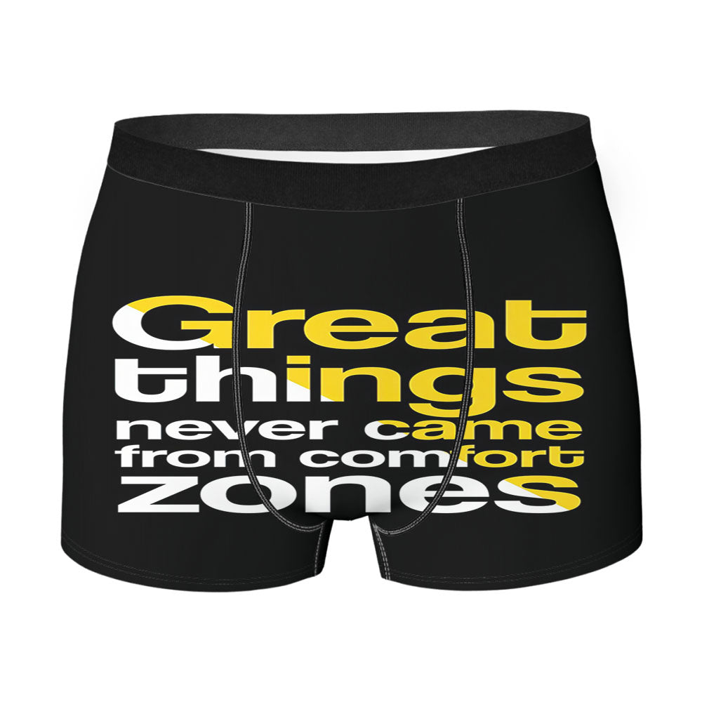 Great Thing Never Came From Comfort Zones Men's Boxer Briefs