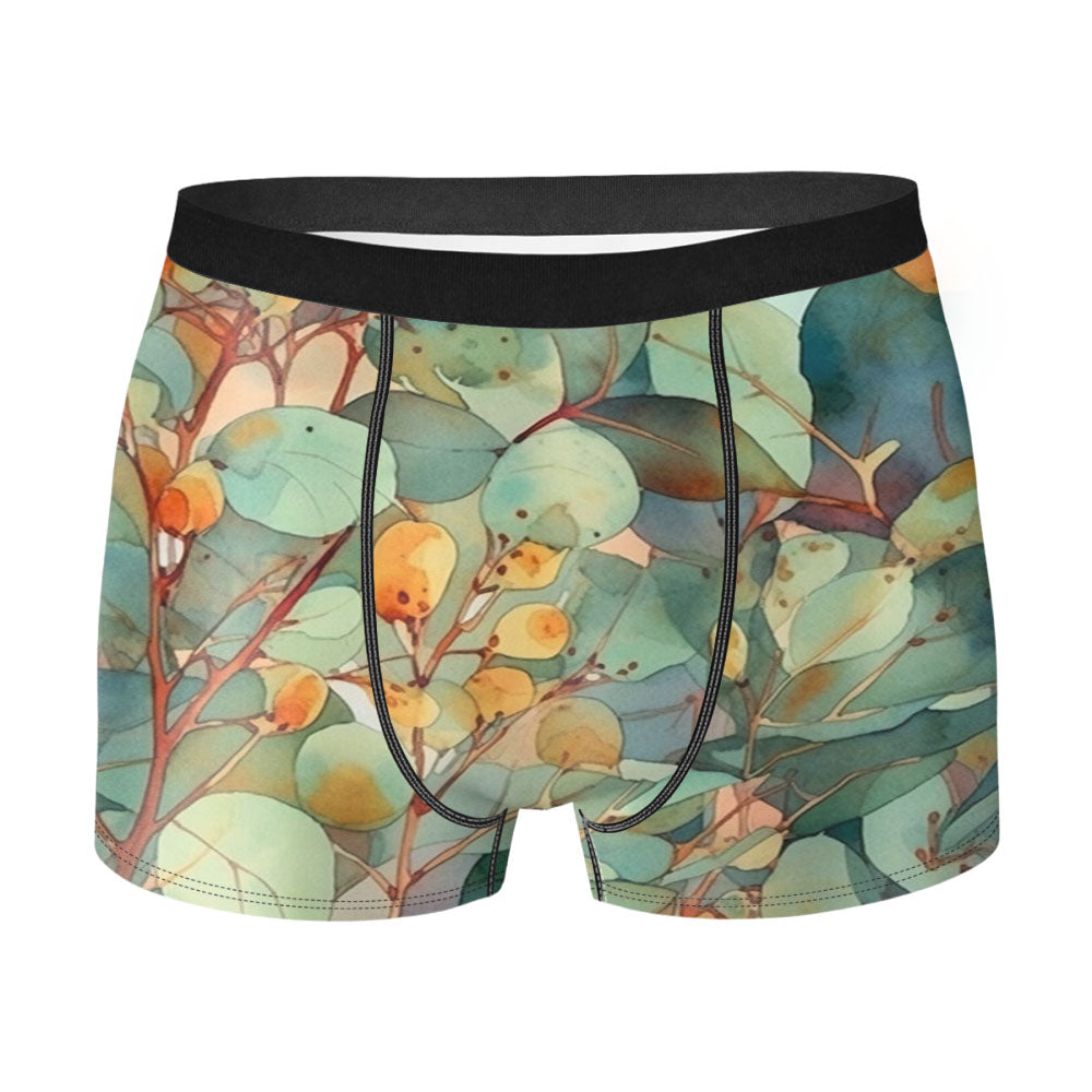 Green Leave Plant Men's Boxer Briefs