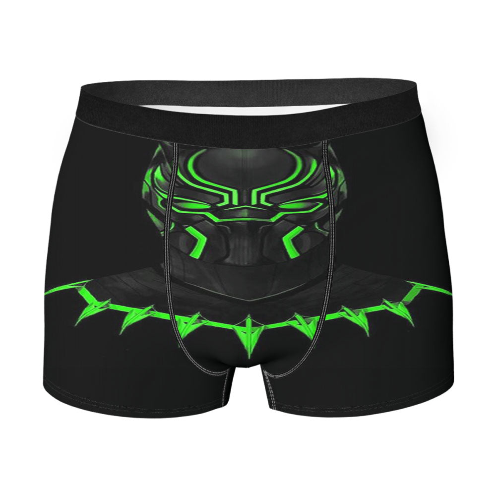 Green Light Black Panther Neon Men's Boxer Briefs