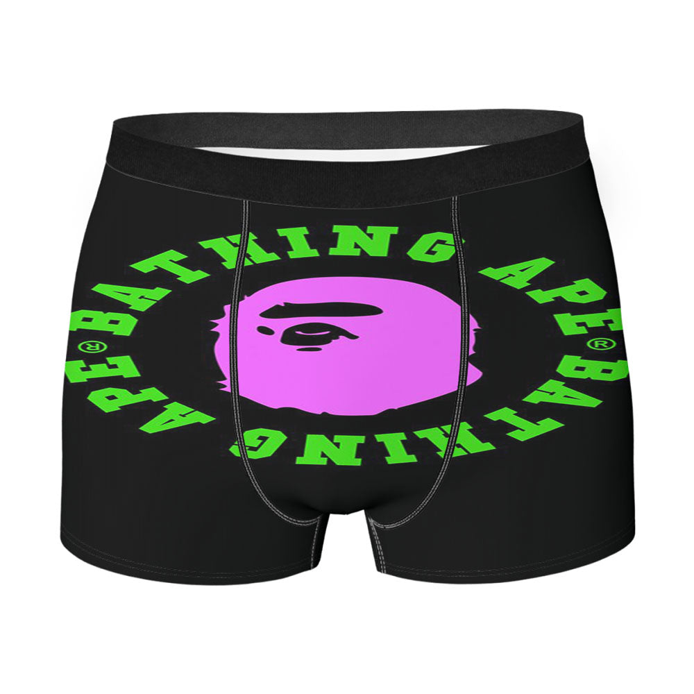 Green Pink Bape Style Men's Boxer Briefs