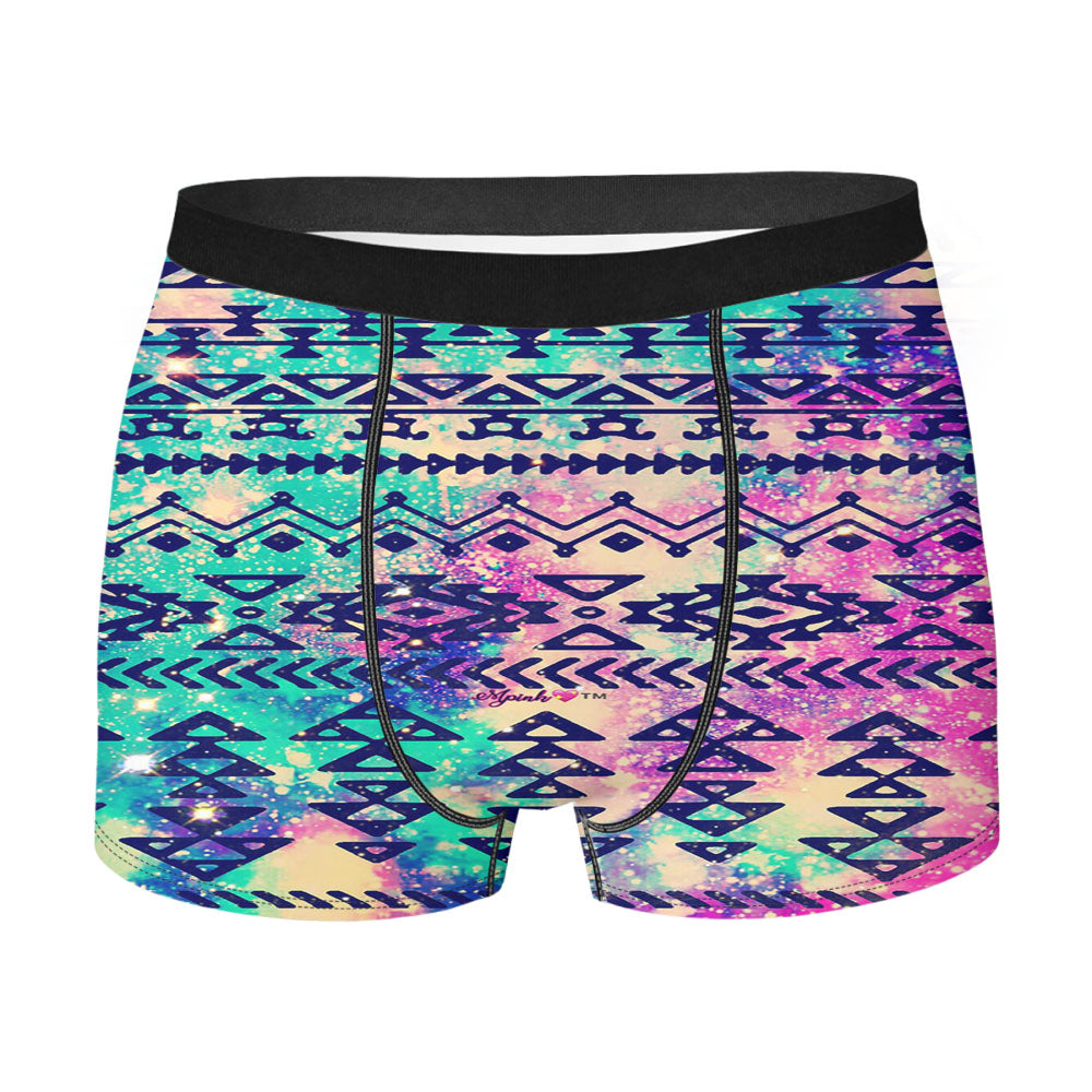 Grunge Tribal Pattern Galaxy Men's Boxer Briefs