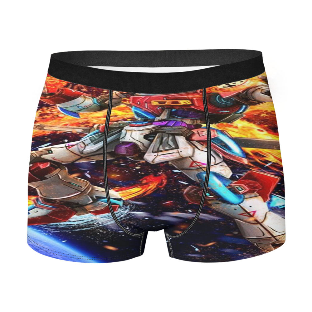 Gundam On Fire Men's Boxer Briefs