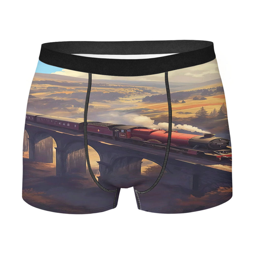 Harry Potter Classic Train Wallpaper Men's Boxer Briefs