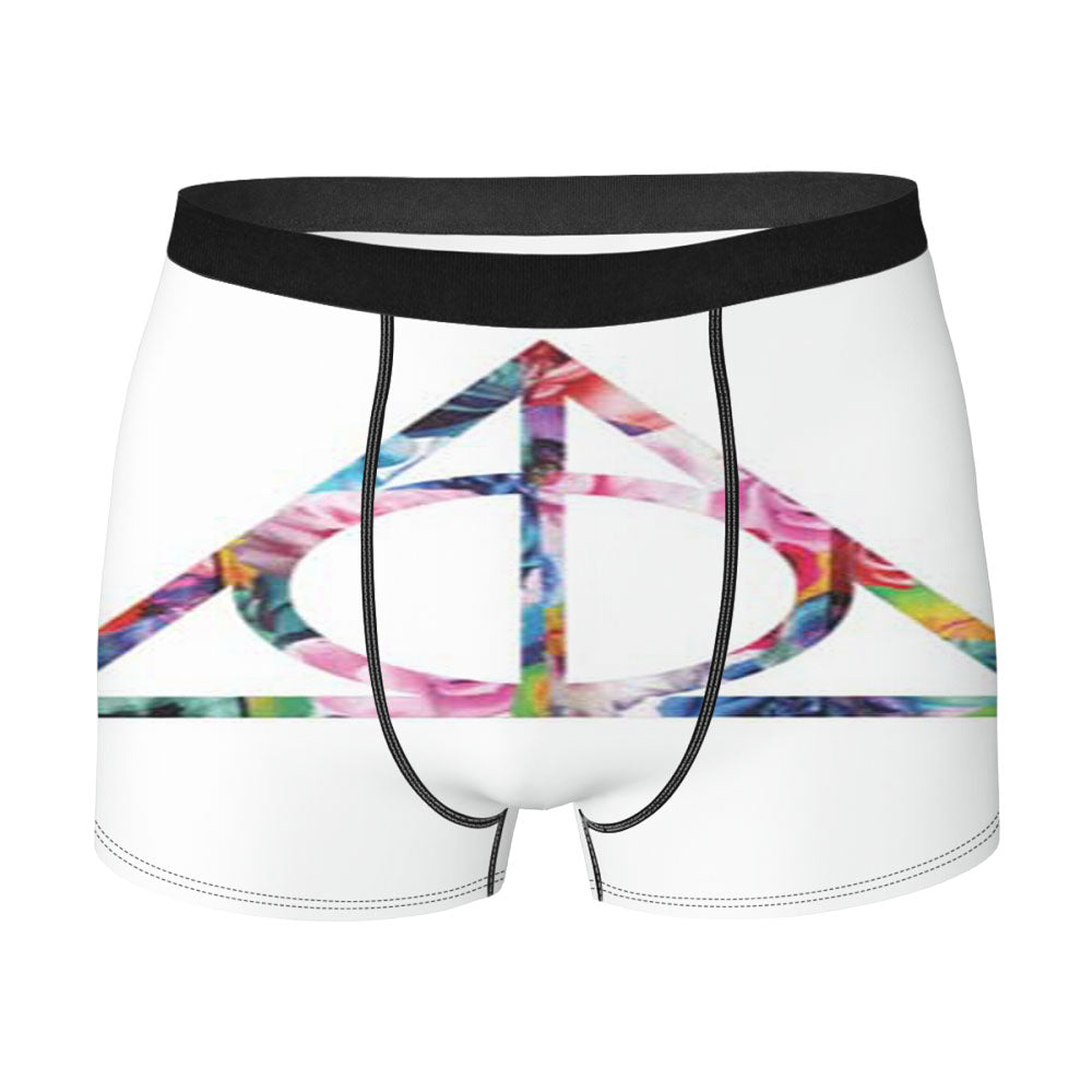 Harry Potter Deathly Hallows Symbol Floral Men's Boxer Briefs