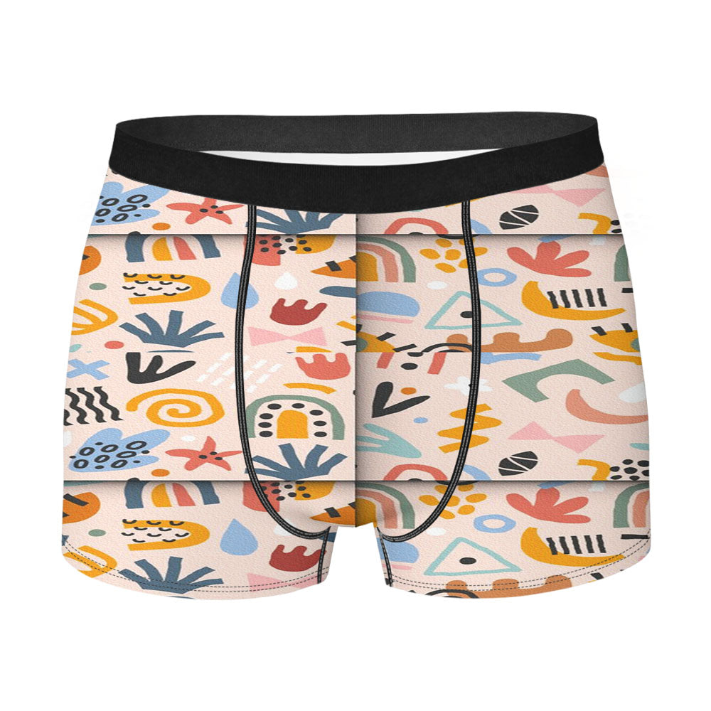 Havana Patterns Peach Men's Boxer Briefs