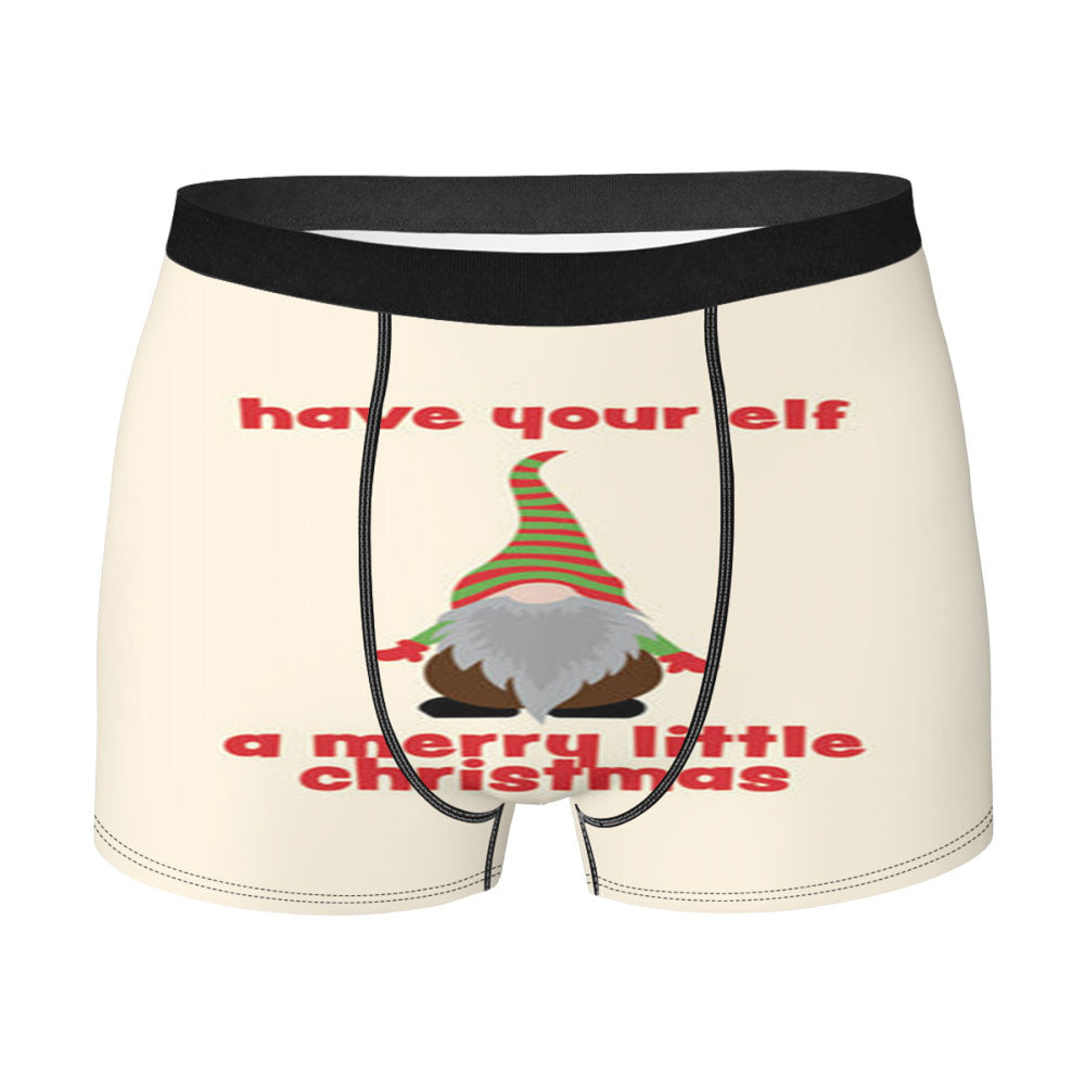 Have Your Elf A Merry Little Christmas Men's Boxer Briefs