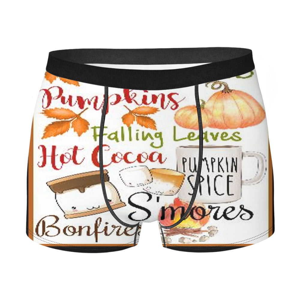 Hayrides, Pumpkins, Falling Leaves Men's Boxer Briefs