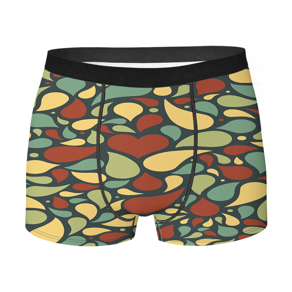Heart Pattern Men's Boxer Briefs