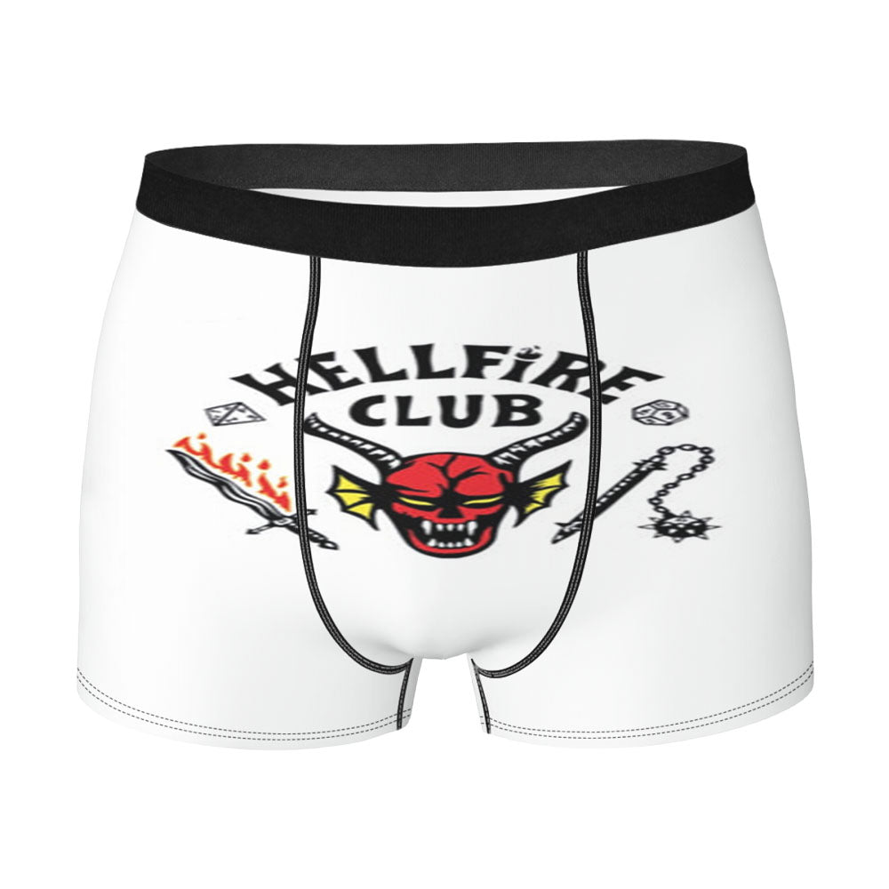 Hellfire Logo - White Men's Boxer Briefs