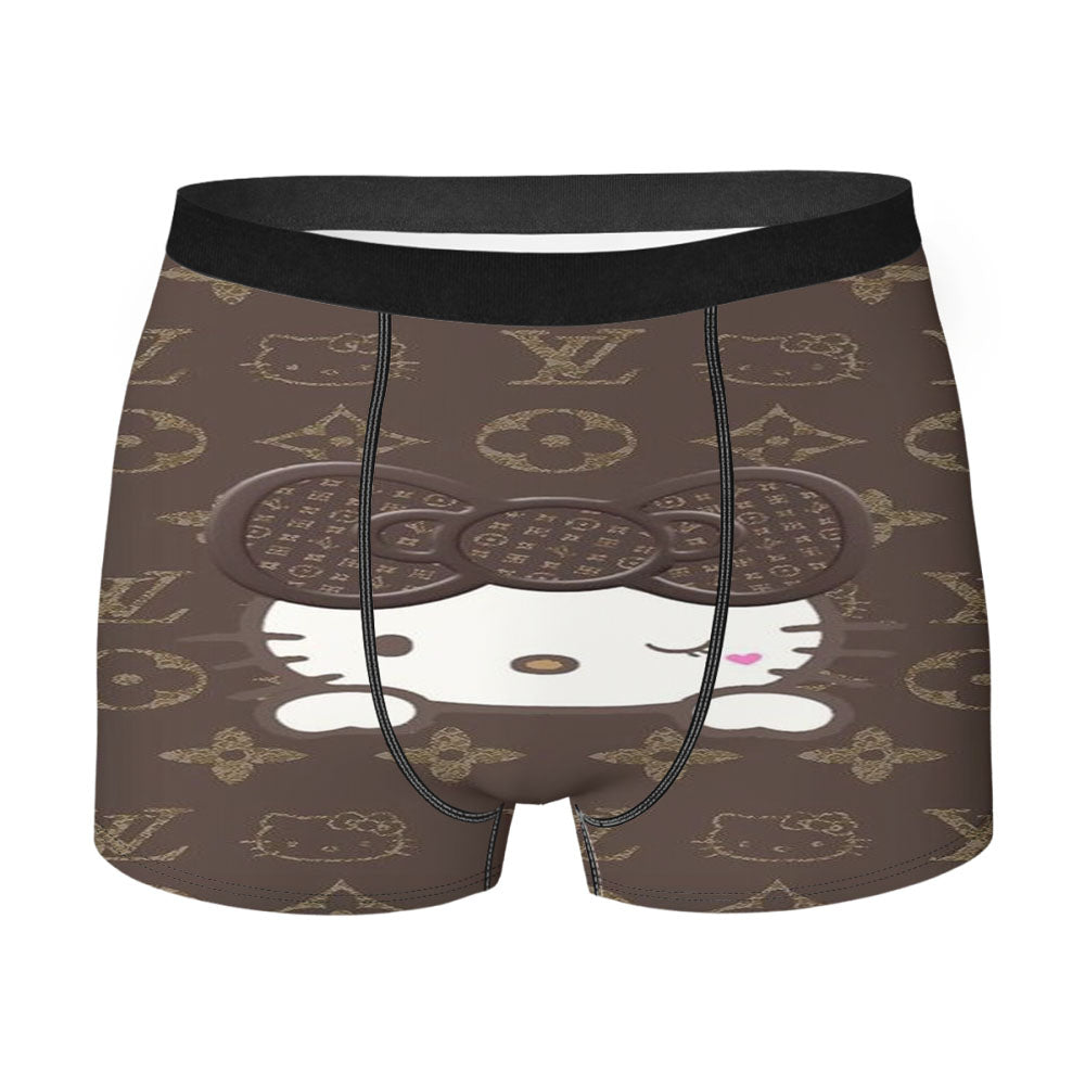 Hello Kitty Chocolate Elegant Pattern Men's Boxer Briefs