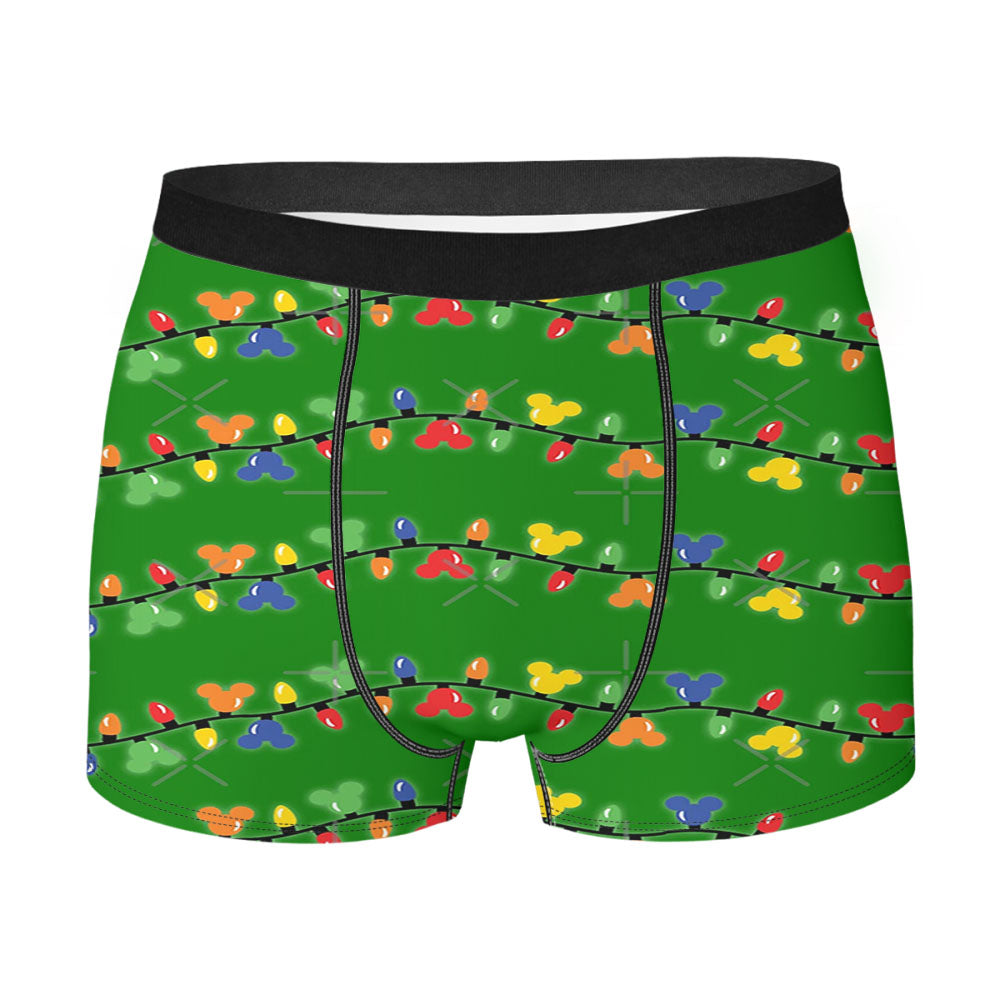 Holiday Mouse Lights Men's Boxer Briefs