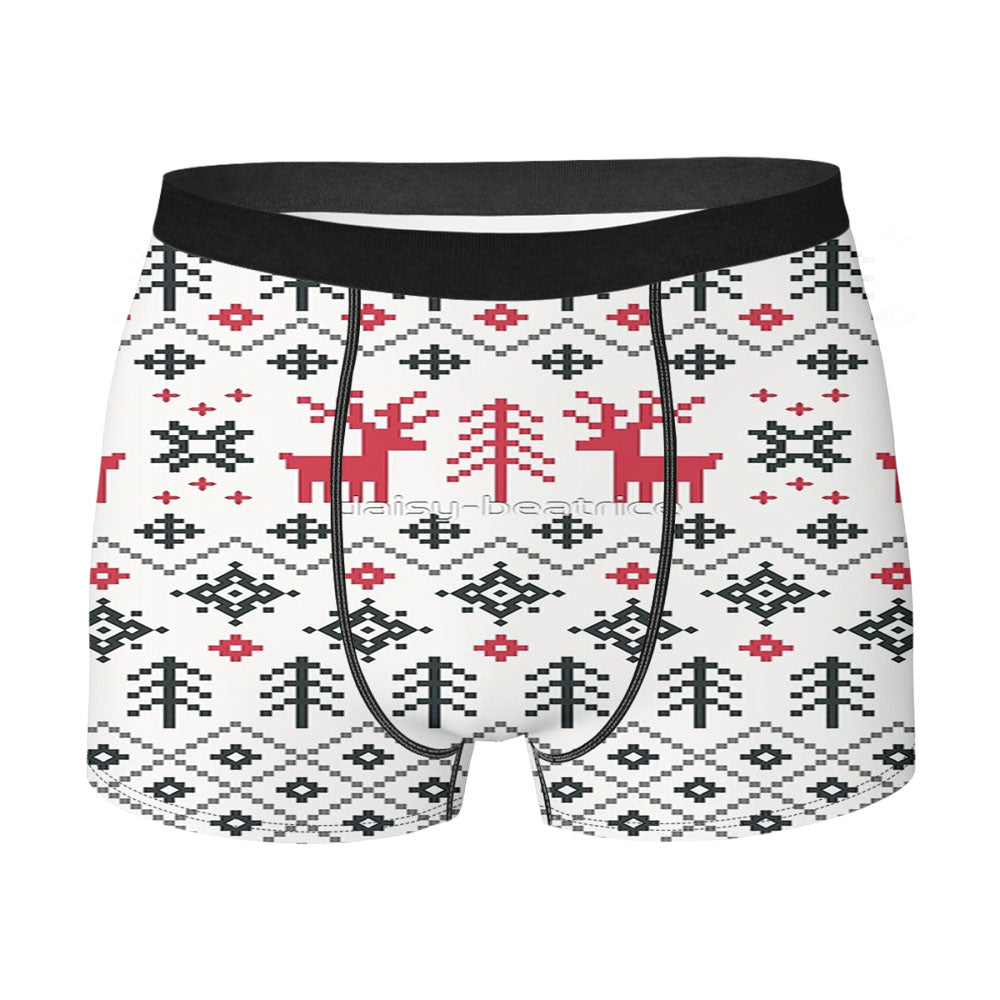 Holiday Sweater Pattern Men's Boxer Briefs