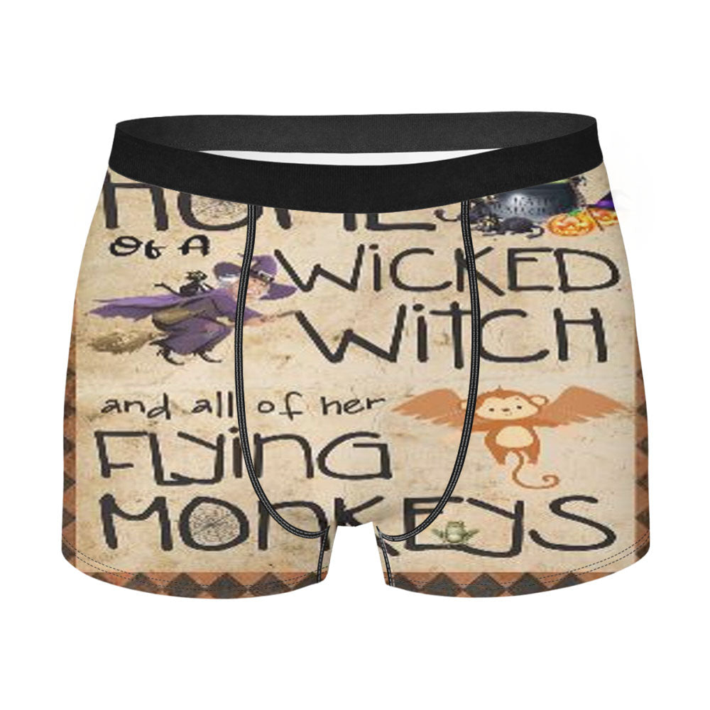 Home Of A Wicked Witch And All Of Her Flying Monkeys Men's Boxer Briefs